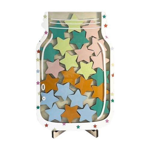 SSKHE Reward Jar with Star Tokens, Originality Reward Charts for Children Behaviour, Motivational Incentive Jar von SSKHE