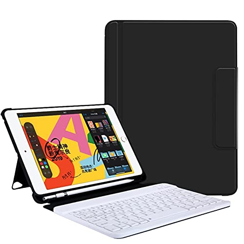 SSLQYLEE Für iPad Case drahtlose Bluetooth Tastaturabdeckung mit Stiftschlitz 9,7 Zoll Magnetständerabdeckung (Farbe: Black White) von SSLQYLEE