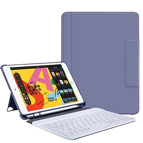 SSLQYLEE Für iPad Case drahtlose Bluetooth Tastaturabdeckung mit Stiftschlitz 9,7 Zoll Magnetständerabdeckung (Farbe: Gray White) von SSLQYLEE