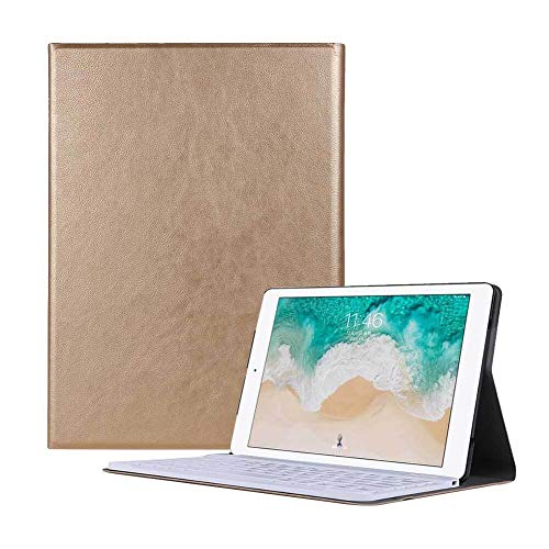 SSLQYLEE Tasche für iPad 10,2 Zoll 2019, drahtlose Tastaturständerabdeckung PU-Leder-Flip-Tablet-Gehäuse-Tastatur-Shell-Hülle for iPad Air Pro 10,5 Zoll (Farbe : Gold, Größe : for Pro 10.5 2017) von SSLQYLEE