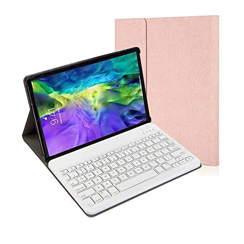 SSLQYLEE Tasche für iPad Air 4 10.9 2020, drahtlose Tastatur-Tablettenschutz-Schutzhülle Stoßfest Ständerabdeckung mit Bleistiftschlitz for iPad Air 4 10.9ch (Farbe : Rosa) von SSLQYLEE