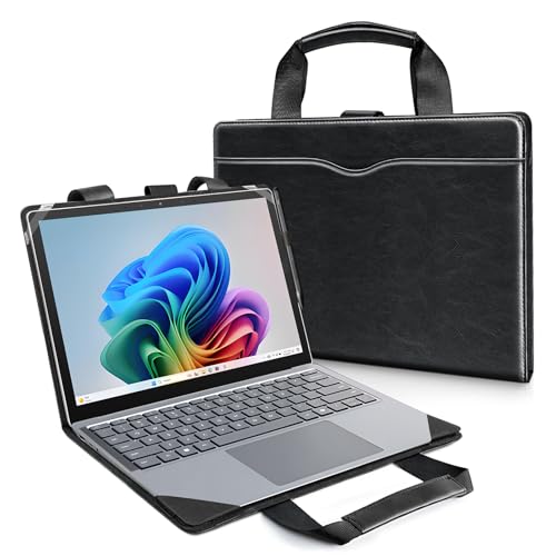 SSS·GRGB Schutzhülle für Microsoft Surface Laptop 7 (Modell 2036) und 13,5 Zoll Surface Laptop 6/5/4/3/2 (Modelle: 1951/1868/1958/1950/1867/1769) mit Tragegurt, Tasche und Stifthalter, Schwarz von SSS·GRGB