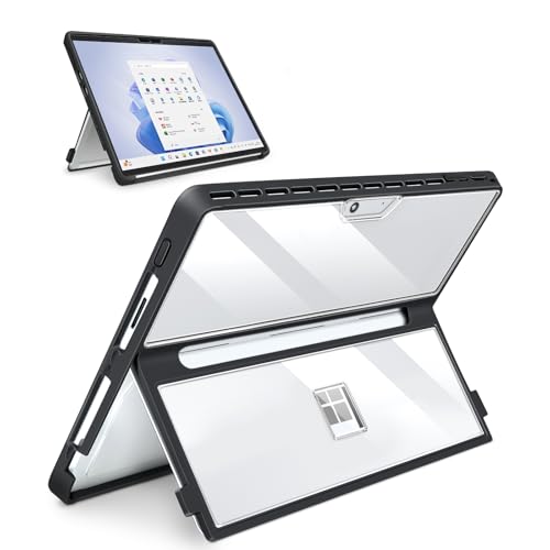 SSS·GRGB Schutzhülle für Microsoft Surface Pro 11/10/9/8 33 cm (13 Zoll), robuste All-in-One-Tastaturen, kompatibel mit Tastaturen, halbtransparent von SSS·GRGB