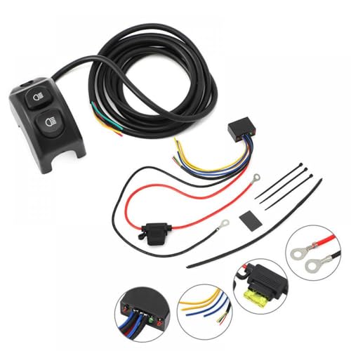 Motorrad -Nebel -Leuchtsteuerschalter -Relais -Set mit R1200GS R1250GS F850GS F750GS ADV -Modelle kompatibel(Black Set) von SSUMCUWR