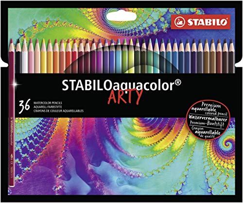 Aquarell-Buntstift - STABILO aquacolor - ARTY - 36er Pack - mit 36 verschiedenen Farben von STABILO