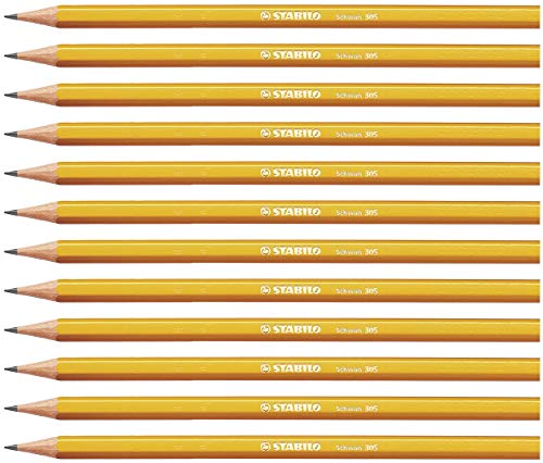 Bleistift - STABILO Schwan in gelb - Härtegrad HB - 12er Pack von STABILO