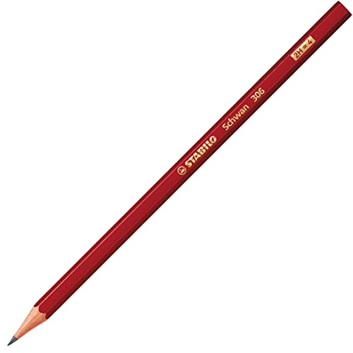 Bleistift - STABILO Schwan in rot - Einzelstift - Härtegrad HB von STABILO