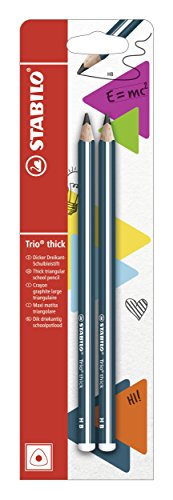 Bleistift - STABILO Trio dick in petrol - 2er Pack - Härtegrad HB von STABILO