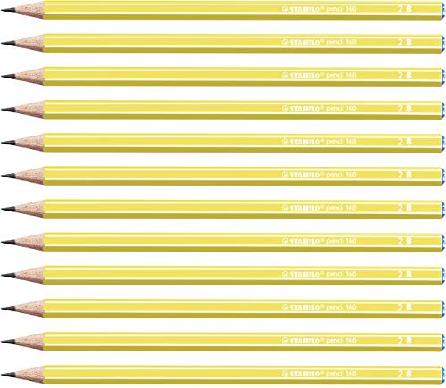 Bleistift - STABILO pencil 160 in gelb - 12er Pack - Härtegrad 2B von STABILO