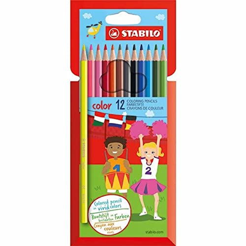 Buntstift - STABILO color - 12er Pack - mit 12 verschiedenen Farben inkl. 2 Neonfarben von STABILO