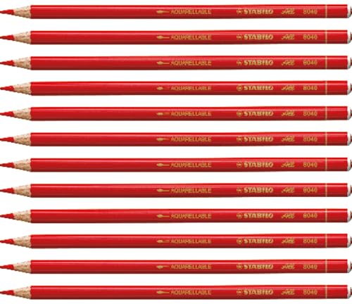 STABILO - Buntstift für fast alle Oberflächen - All - 12er Pack - rot von STABILO