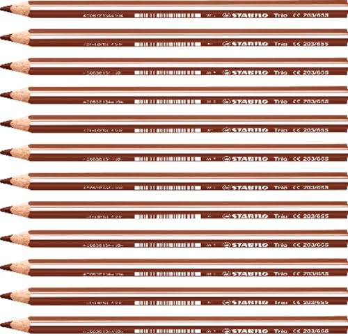 STABILO - Dreikant-Buntstift - Trio dick - 12er Pack - hellbraun von STABILO