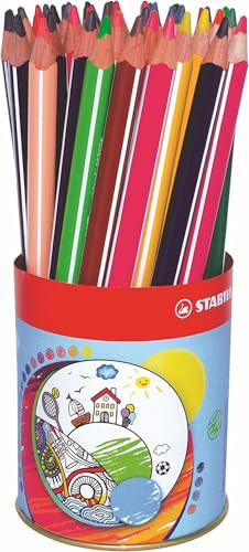 STABILO - Dreikant-Buntstift - Trio dick - 38er Metalldose - mit 12 verschiedenen Farben von STABILO