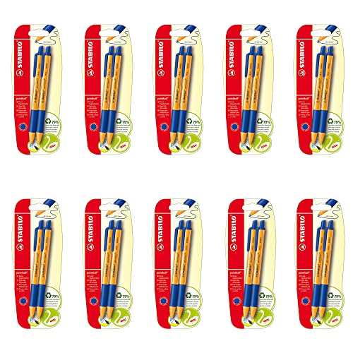 Druck-Kugelschreiber - STABILO pointball - 10x 2er Pack - blau von STABILO