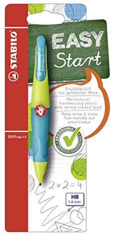 STABILO - Ergonomischer Druck-Bleistift für Rechtshänder - EASYergo 1.4 in neonlimonengrün/aquamarin - inkl. 3 dünner Minen - Härtegrad HB STABILO - Ergonomischer Druck-Bleistift für Rechtshänder - EASYergo 1.4 in neonlimonengrün/aquamarin - inkl. 3 dünner Minen - Härtegrad HB von STABILO