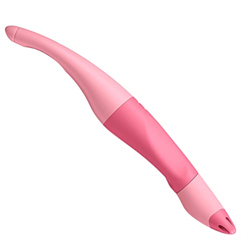 Ergonomischer Tintenroller für Linkshänder - STABILO EASYoriginal Pastel in rosiges Rouge - blau (löschbar) - inkl. Patrone von STABILO