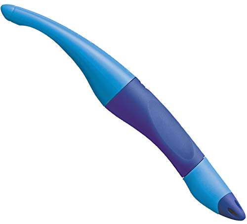 STABILO - Ergonomischer Tintenroller für Linkshänder - EASYoriginal in dunkel-/hellblau - Einzelstift - Schreibfarbe blau (löschbar) - inklusive Patrone von STABILO