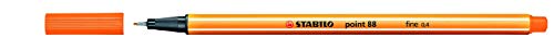 Feinschreiber STABILO point 88®, orange, Strichstärke 0,4mm von STABILO