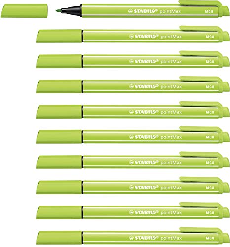 Filzschreiber - STABILO pointMax - 10er Pack - hellgrün von STABILO
