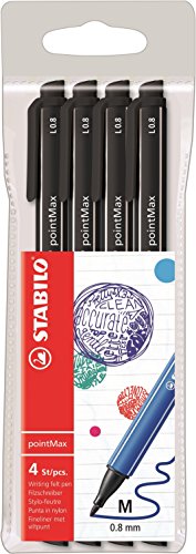 STABILO - Filzschreiber - pointMax - 4er Pack - schwarz von STABILO