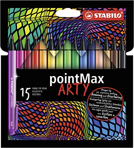 Filzschreiber - STABILO pointMax - ARTY - 15er Pack - mit 15 verschiedenen Farben von STABILO