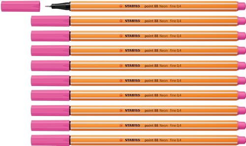 STABILO - Fineliner - point 88-10er Pack - Neonfarbe, leuchtfarbenrosa STABILO - Fineliner - point 88-10er Pack - Neonfarbe, leuchtfarbenrosa von STABILO