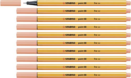 Fineliner - STABILO point 88 - 10er Pack - apricot von STABILO