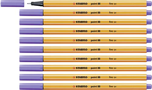 Fineliner - STABILO point 88 - 10er Pack - flieder von STABILO