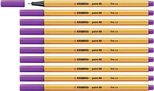 Fineliner - STABILO point 88 - 10er Pack - lila von STABILO