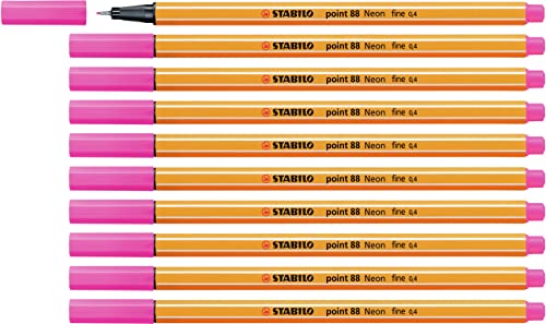 Fineliner - STABILO point 88 - 10er Pack - pink von STABILO
