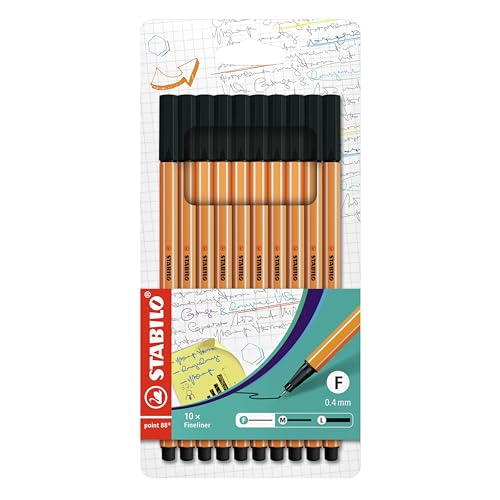 Fineliner - STABILO point 88 - 10er Pack - schwarz von STABILO