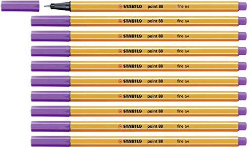 Fineliner - STABILO point 88 - 10er Pack - violett von STABILO