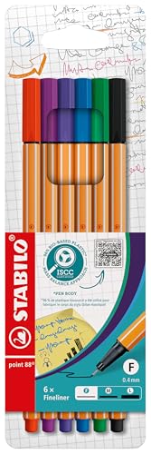 STABILO - Fineliner - point 88-6er Pack - 6 Farben STABILO - Fineliner - point 88-6er Pack - 6 Farben von STABILO