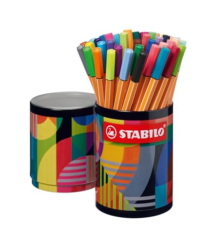 Fineliner - STABILO point 88 - ARTY - 45er Metalldose - mit 45 verschiedenen Farben von STABILO