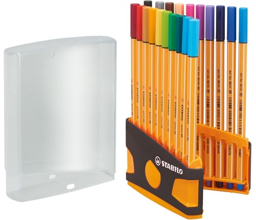 STABILO - Fineliner - point 88 ColorParade - 20er Tischset in anthrazit/orange - mit 20 verschiedenen Farben STABILO - Fineliner - point 88 ColorParade - 20er Tischset in anthrazit/orange - mit 20 verschiedenen Farben von STABILO