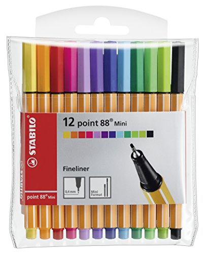 STABILO - Fineliner - point 88 Mini - 12er Pack - mit 12 verschiedenen Farben STABILO - Fineliner - point 88 Mini - 12er Pack - mit 12 verschiedenen Farben von STABILO
