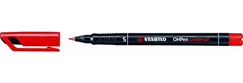 Folienstift - STABILO OHPen universal - permanent superfein - 10er Pack - rot von STABILO