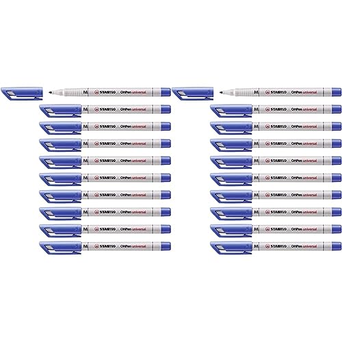 Folienstift - STABILO OHPen universal - wasserlöslich medium - 2x 10er Pack - blau von STABILO