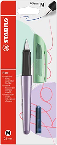 Füller - STABILO Flow COSMETIC in metallic lila/grün - inkl. Patrone von STABILO