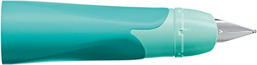 Linkshänder-Griffstück für ergonomischen Schulfüller mit Anfänger-Feder A - STABILO EASYbirdy Pastel in aqua grün/mint von STABILO