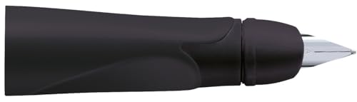 STABILO - Linkshänder-Griffstück für ergonomischen Schulfüller mit Anfänger-Feder A - EASYbirdy in schwarz von STABILO
