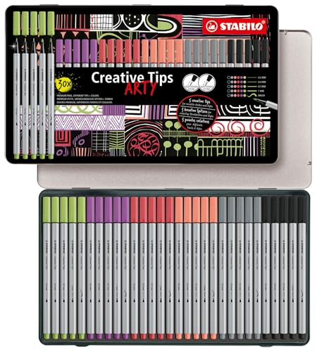 STABILO - Multi-Liner-Set - Creative Tips - ARTY - 30er Metalletui - PASTEL - in 6 verschiedenen Farben STABILO - Multi-Liner-Set - Creative Tips - ARTY - 30er Metalletui - PASTEL - in 6 verschiedenen Farben von STABILO