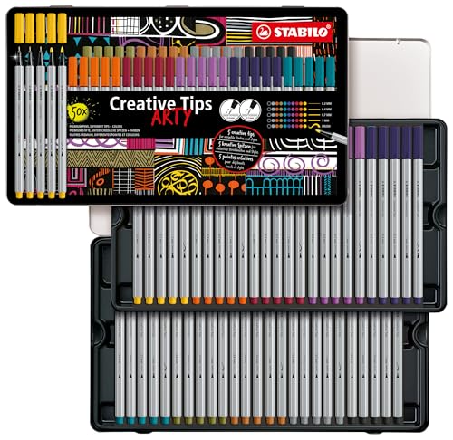 STABILO - Multi-Liner-Set - Creative Tips - ARTY - 50er Metalletui - URBAN - in 10 verschiedenen Farben STABILO - Multi-Liner-Set - Creative Tips - ARTY - 50er Metalletui - URBAN - in 10 verschiedenen Farben von STABILO