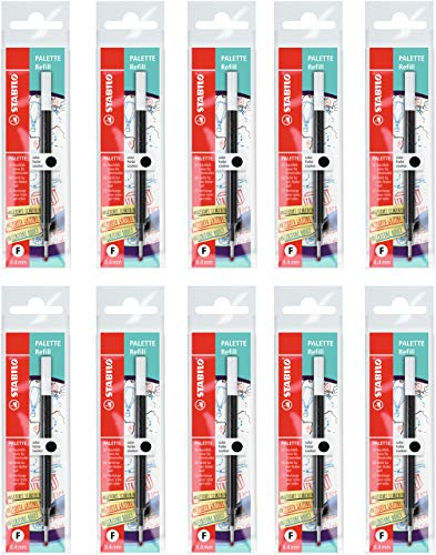 STABILO - Nachfüllpatrone - PALETTE Refill - Strichbreite F (0,4 mm) - 10er Pack - schwarz von STABILO