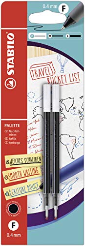 STABILO - Nachfüllpatrone - PALETTE Refill - Strichbreite F (0,4 mm) - 2er Pack - schwarz von STABILO