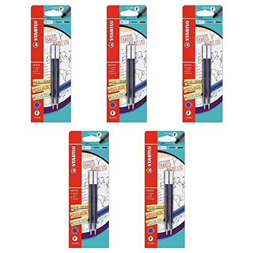 STABILO - Nachfüllpatrone - PALETTE Refill - Strichbreite F (0,4 mm) - 5x 2er Pack - blau von STABILO