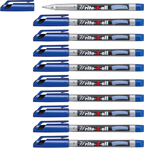 STABILO - Permanent-Marker - Write-4-all - fein - 10er Pack - blau von STABILO