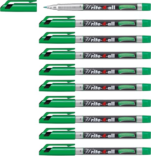 STABILO - Permanent-Marker - Write-4-all - fein - 10er Pack - grün von STABILO