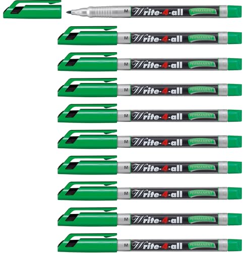 STABILO - Permanent-Marker - Write-4-all - medium - 10er Pack - grün von STABILO