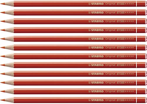 Premium-Buntstift - STABILO Original - 12er Pack - permanentrot von STABILO